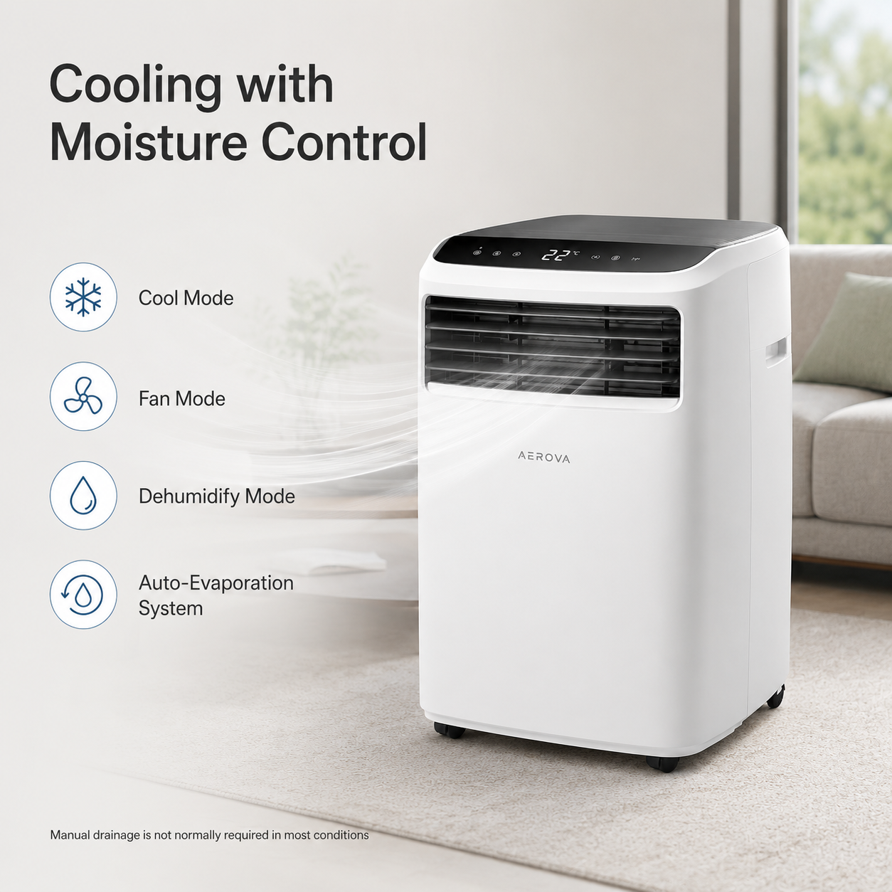 AEROVA CoolPro 12000 — Portable Air Conditioner (12000 BTU)