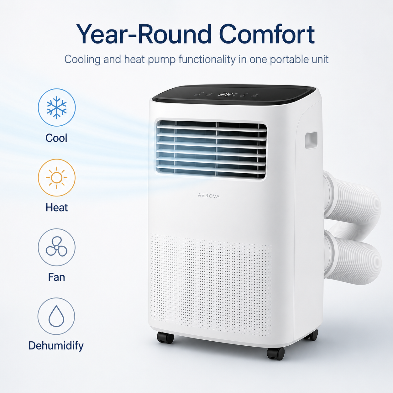 AEROVA Commercial 14000 — Heavy-Duty Portable AC (14000 BTU)
