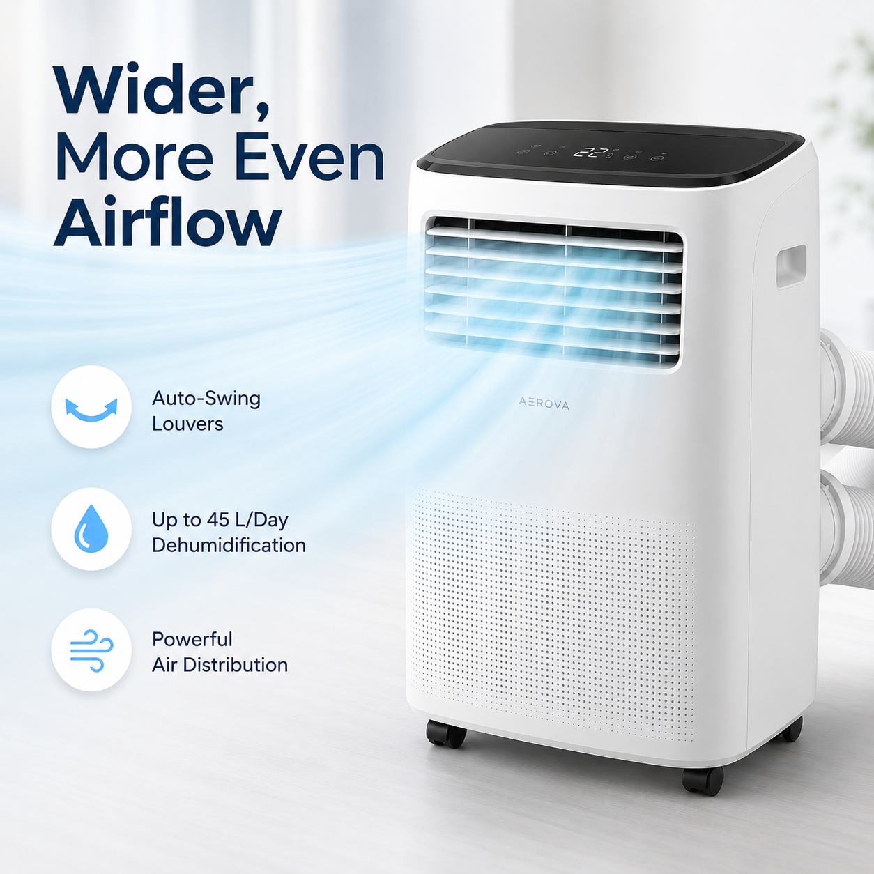 AEROVA Commercial 14000 — Heavy-Duty Portable AC (14000 BTU)