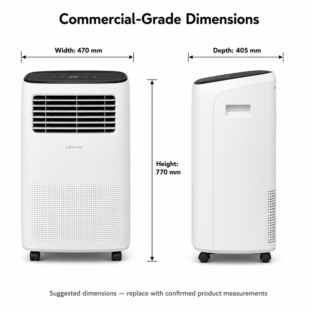 AEROVA Commercial 14000 — Heavy-Duty Portable AC (14000 BTU)