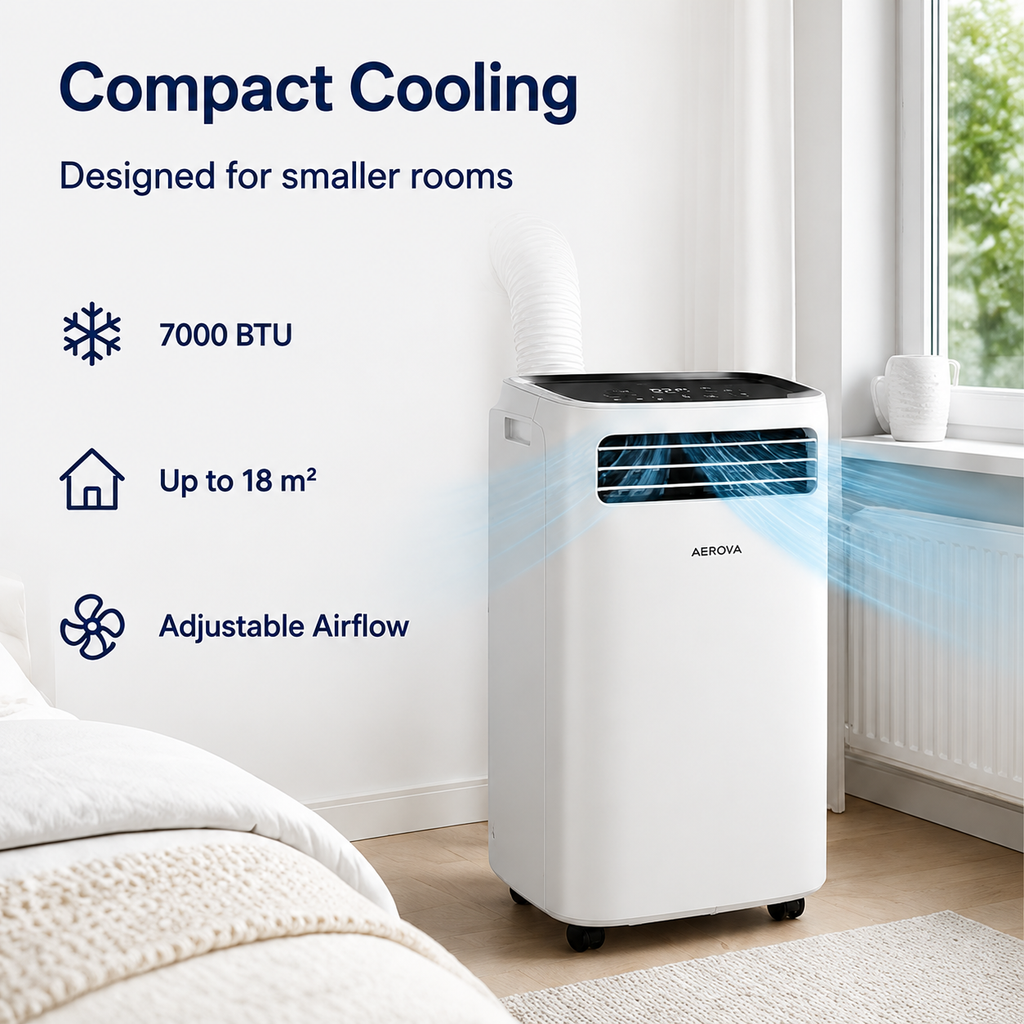 AEROVA BreezeFlow 7000 — Evaporative Air Cooler (Large Tank)