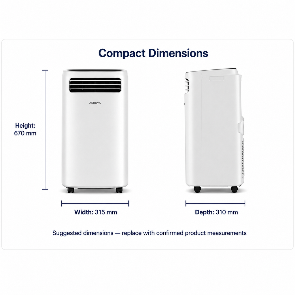 AEROVA BreezeFlow 7000 — Evaporative Air Cooler (Large Tank)