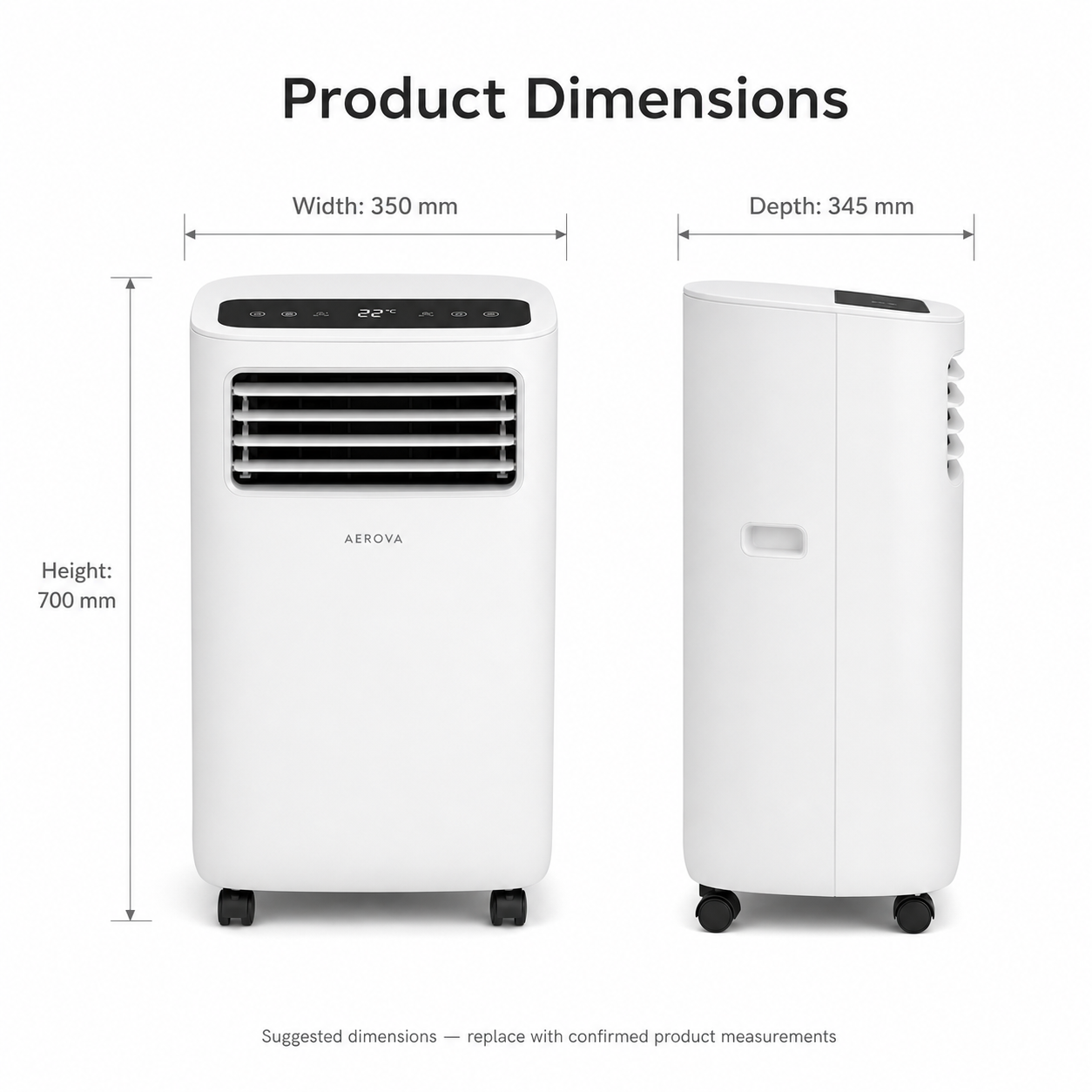 AEROVA CoolPro 9000 — Portable Air Conditioner (9000 BTU)